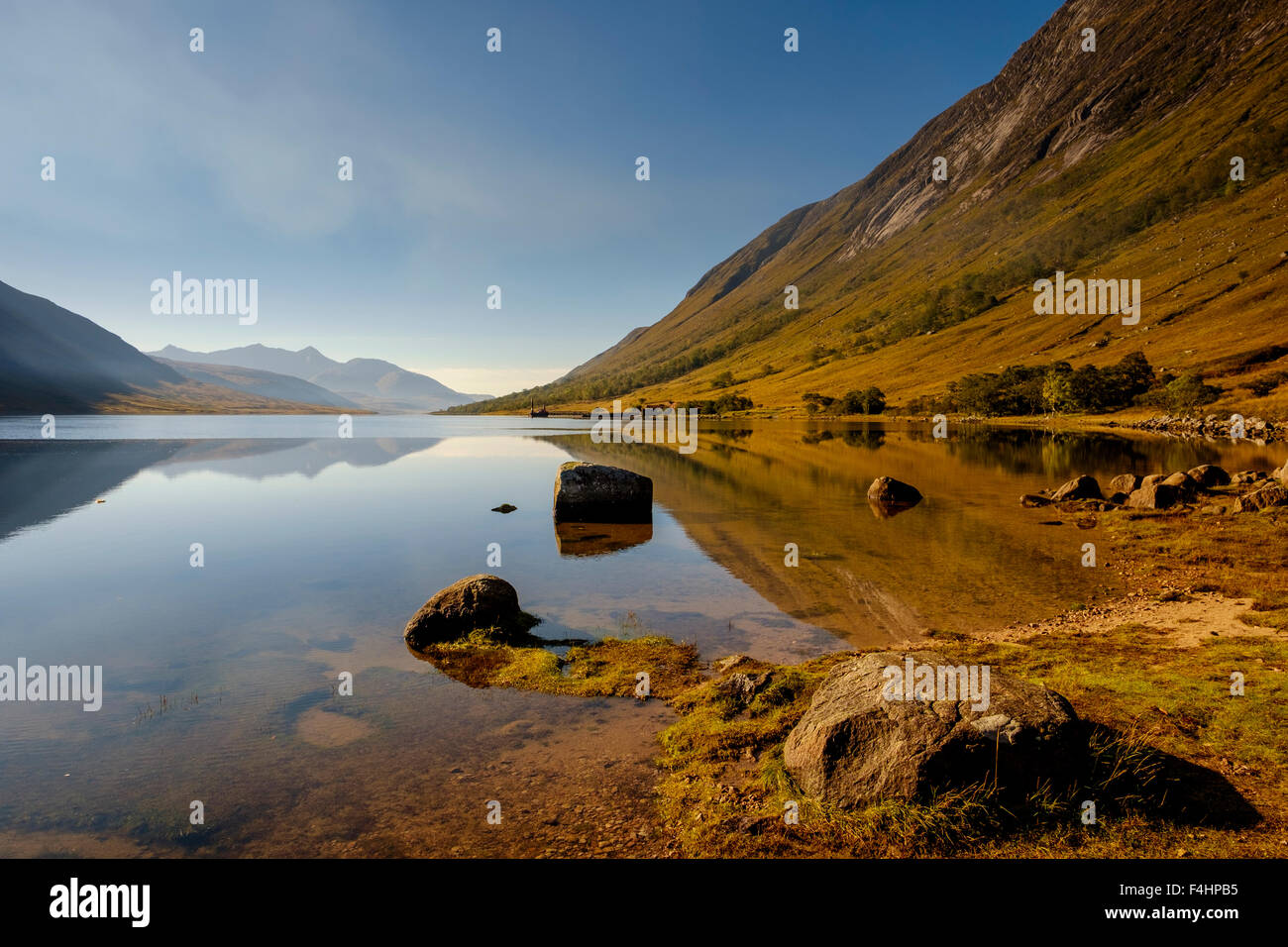 Loch Etive in autumn at the end of Glen Etive, Highlands of Scotland