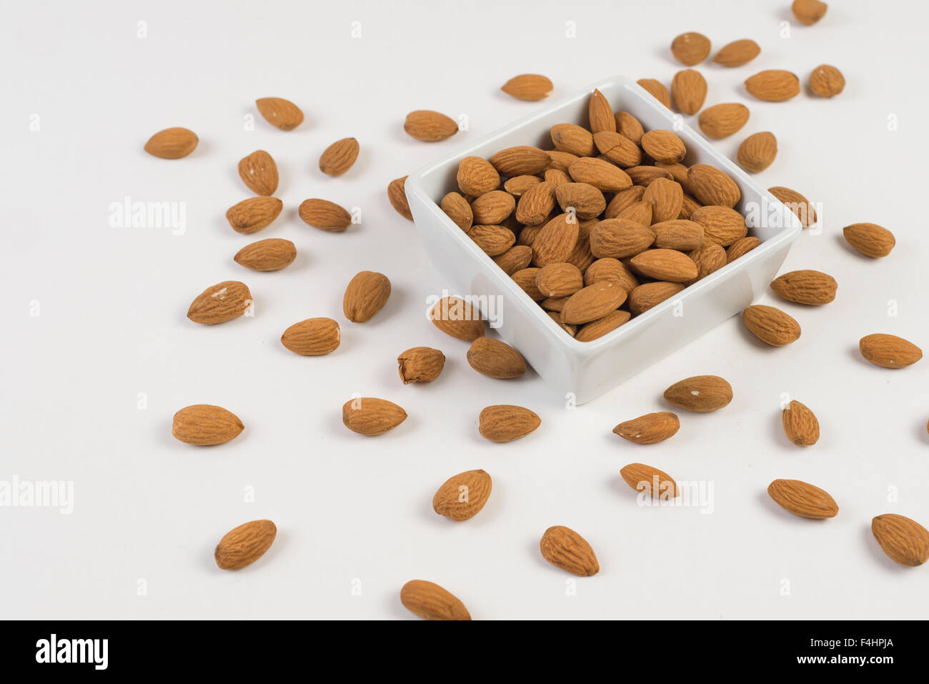almonds. frutos secos, buena salud y alimentacion. Good Food Stock Photo