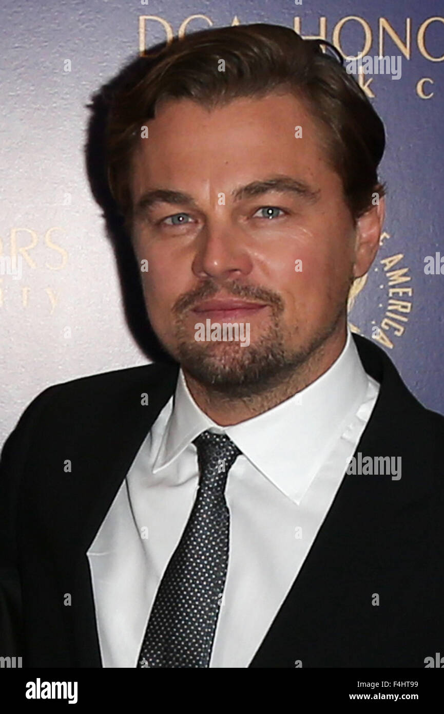 NEW YORK-OCT 15: Actor Leonardo DiCaprio attends the DGA Honors Gala 2015 at the DGA Theater on October 15, 2015 in New York Cit Stock Photo