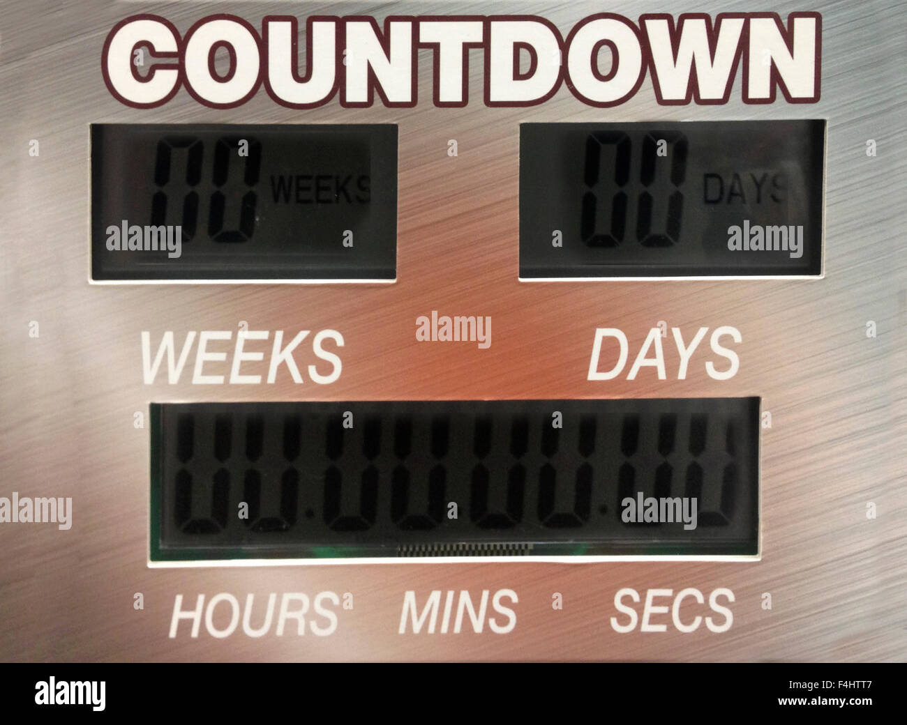 Digital countdown timer with big numbers inside Stock Photo - Alamy