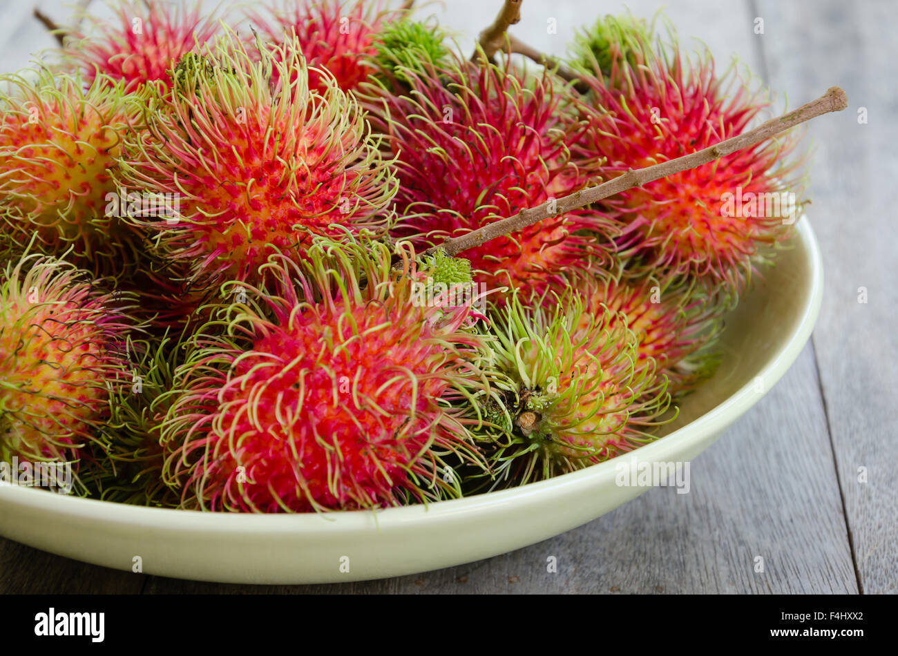 Fresh Rambutan A Tropical Fruit Stock Photo - Alamy