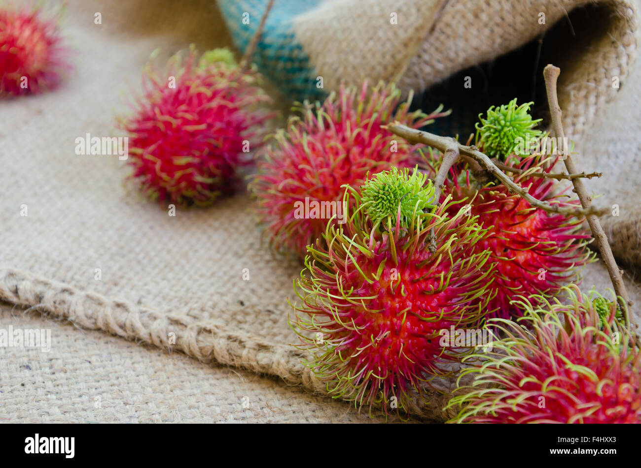 Fresh Rambutan A Tropical Fruit Stock Photo - Alamy