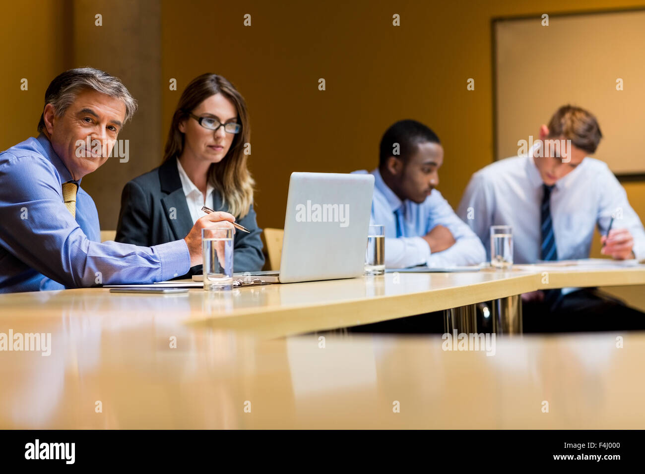 Business people working together during meeting Stock Photo