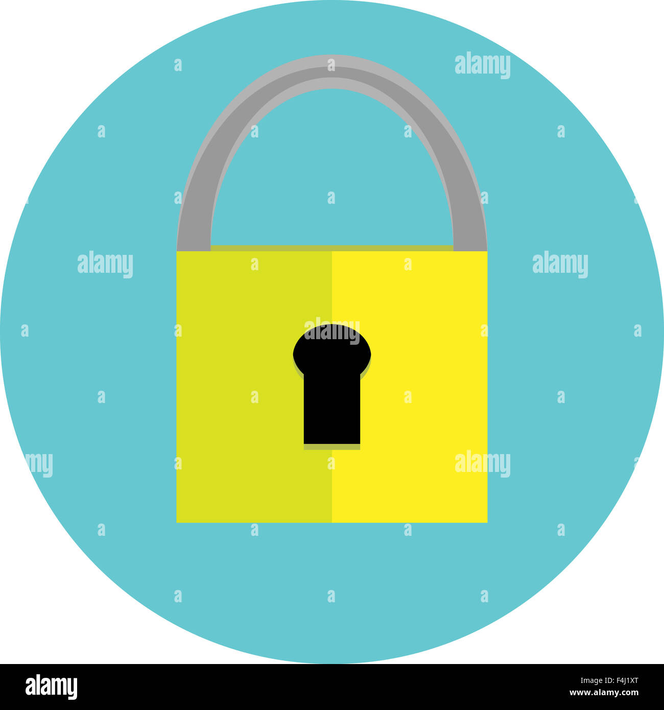 Padlock icon. Security web, safe protection, password and internet, system privacy, vector art design abstract unusual fashion i Stock Photo