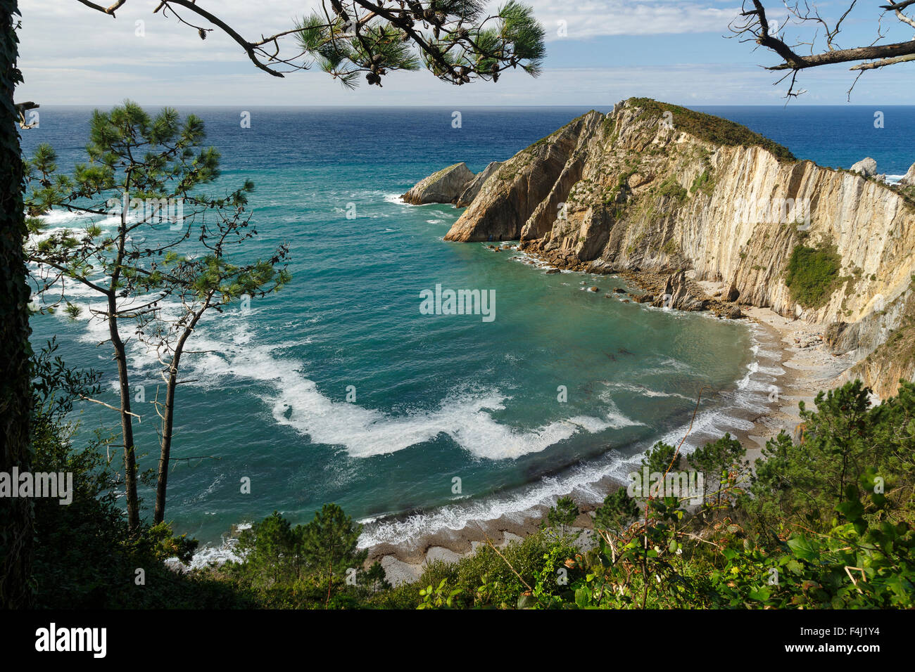 Playa del Silencio. Cudillero. Cantabrian Sea. Asturias provence. Spain. Europe Stock Photo