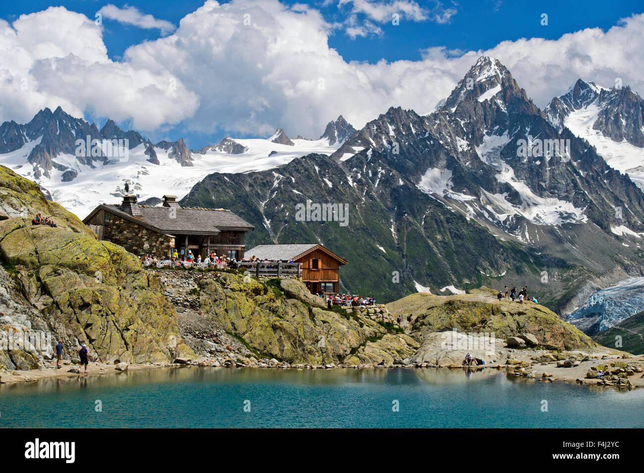 Mountain Hut Refuge Du Lac Blanc In The Aiguilles Rouges National