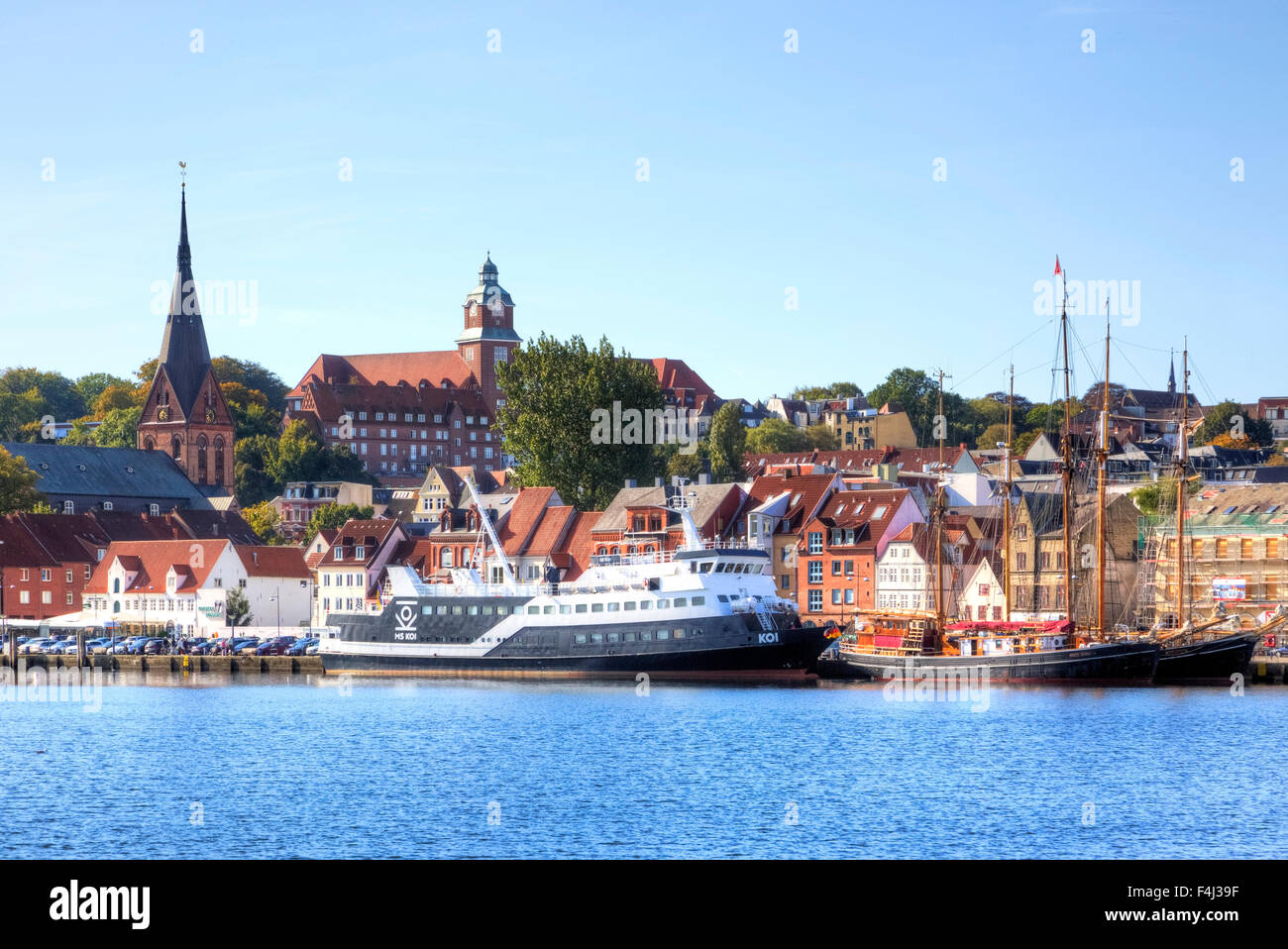 Flensburg, historic harbour, Schleswig-Holstein, Germany Stock Photo