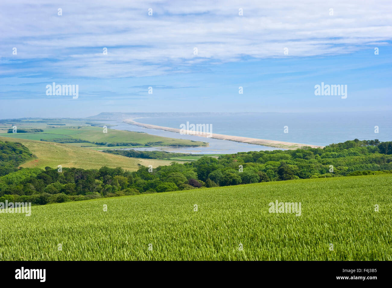 Chesil Beach Sometimes Called Chesil Bank In Dorset Is One Of Three