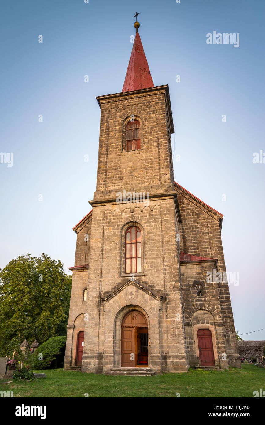 church St. John the Baptist, Ujezd pod Troskami, Czech republic Stock Photo