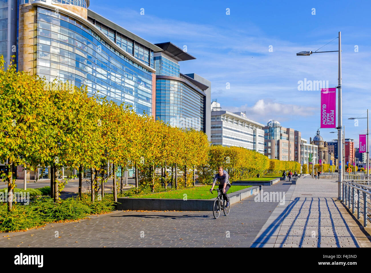 Glasgow's Financial district, Broomielaw, Glasgow, Scotland, UK Stock