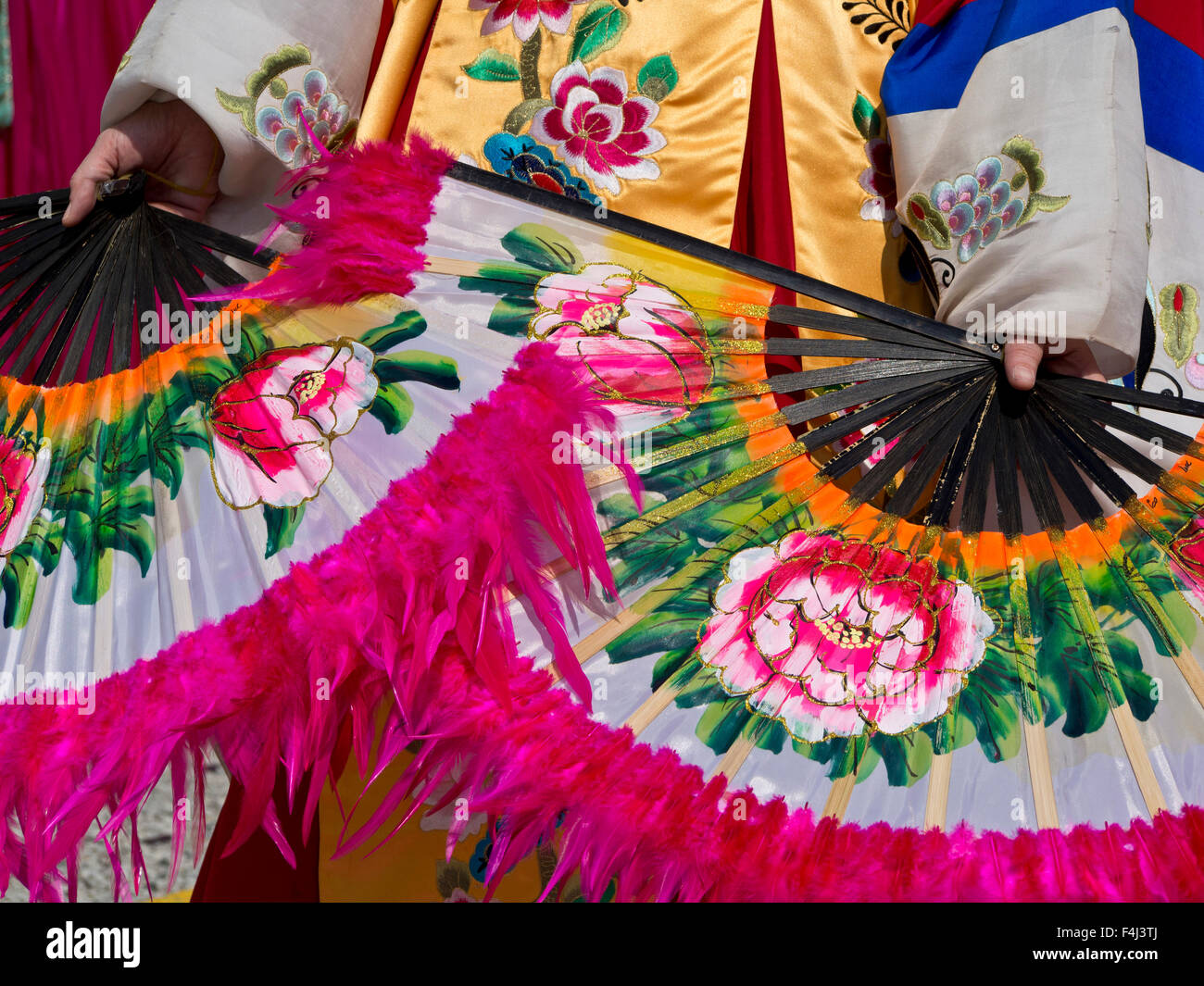 Dancers and performers at the traditional yearly Chingay festival in Singapore, Southeast Asia, Asia Stock Photo