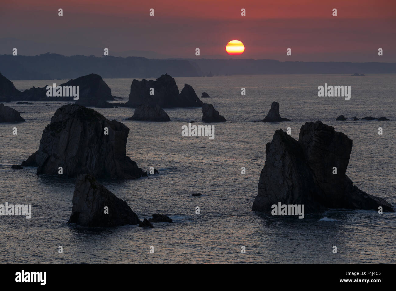 Playa del Silencio. Cudillero. Cantabrian Sea. Asturias provence. Spain. Europe Stock Photo