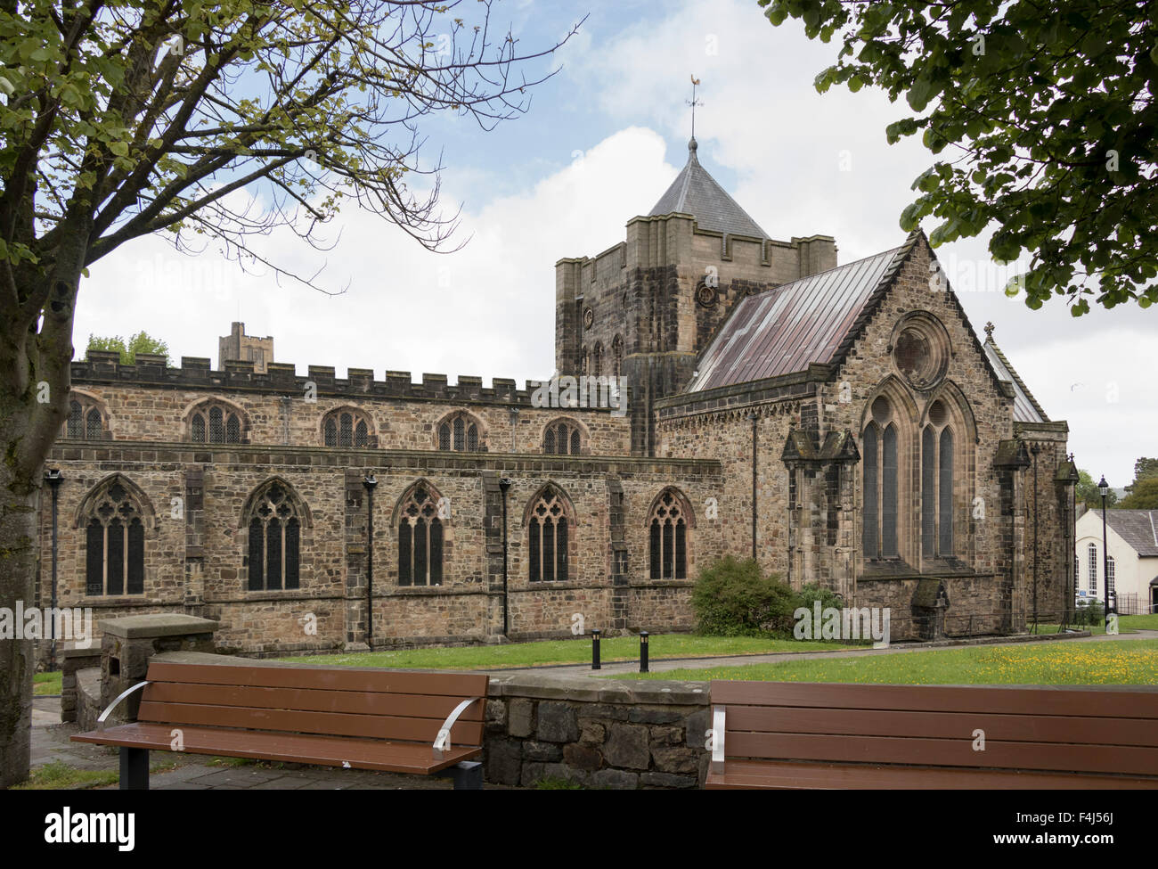 Bangor Cathedral, Wales, United Kingdom, Europe Stock Photo