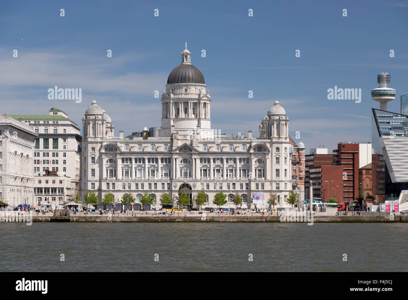 Port of Liverpool Building from the Mersey, UNESCO World Heritage Site, Liverpool, Merseyside, England, United Kingdom, Europe Stock Photo