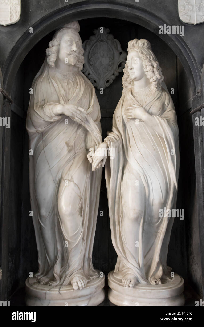 Effigies of Edward Noel Viscount Campden and his wife, St. James Church, Chipping Campden, Gloucestershire, Cotswolds, UK Stock Photo