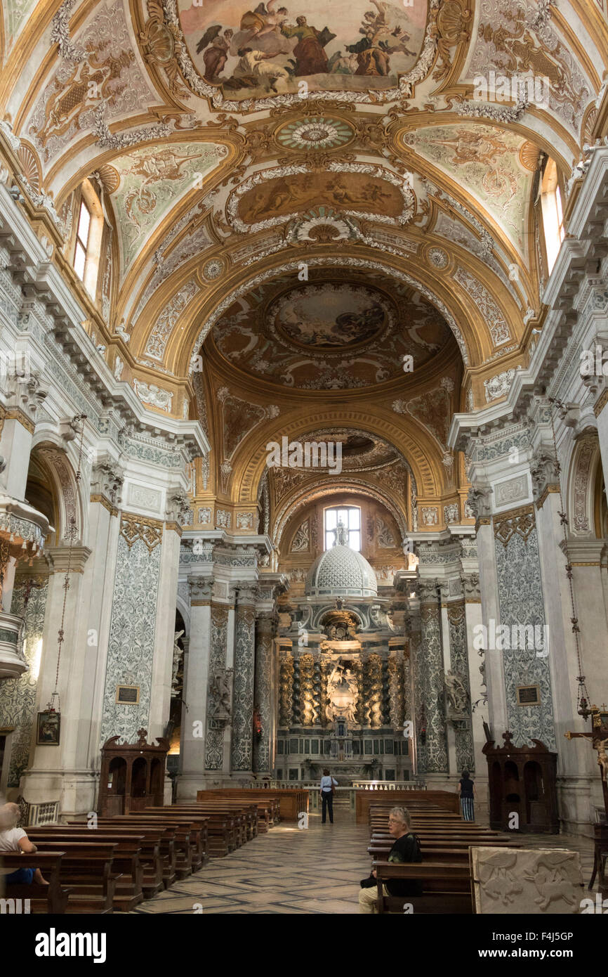 Interior and high altar, Church of Santa Maria Assunta, Venice, UNESCO World Heritage Site, Veneto, Italy, Europe Stock Photo
