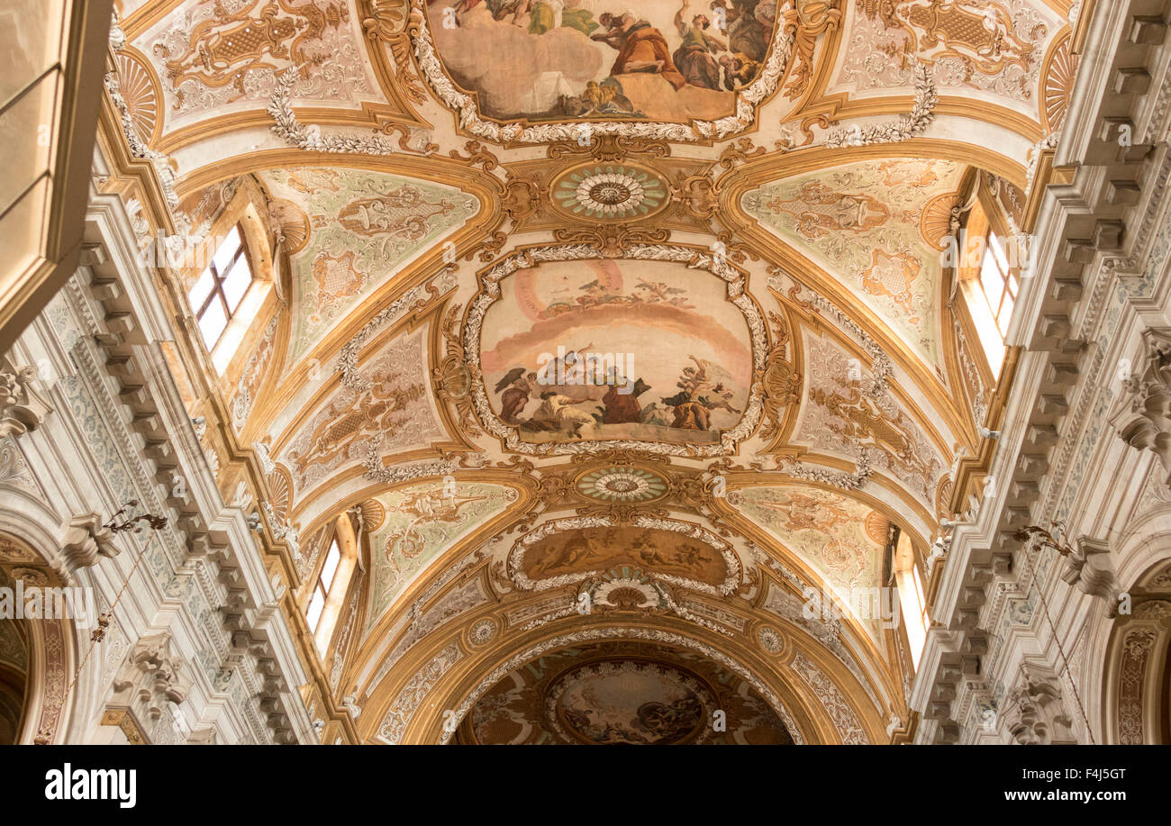 Painted ceiling, Church of Santa Maria Assunta, Venice, UNESCO World Heritage Site, Veneto, Italy, Europe Stock Photo