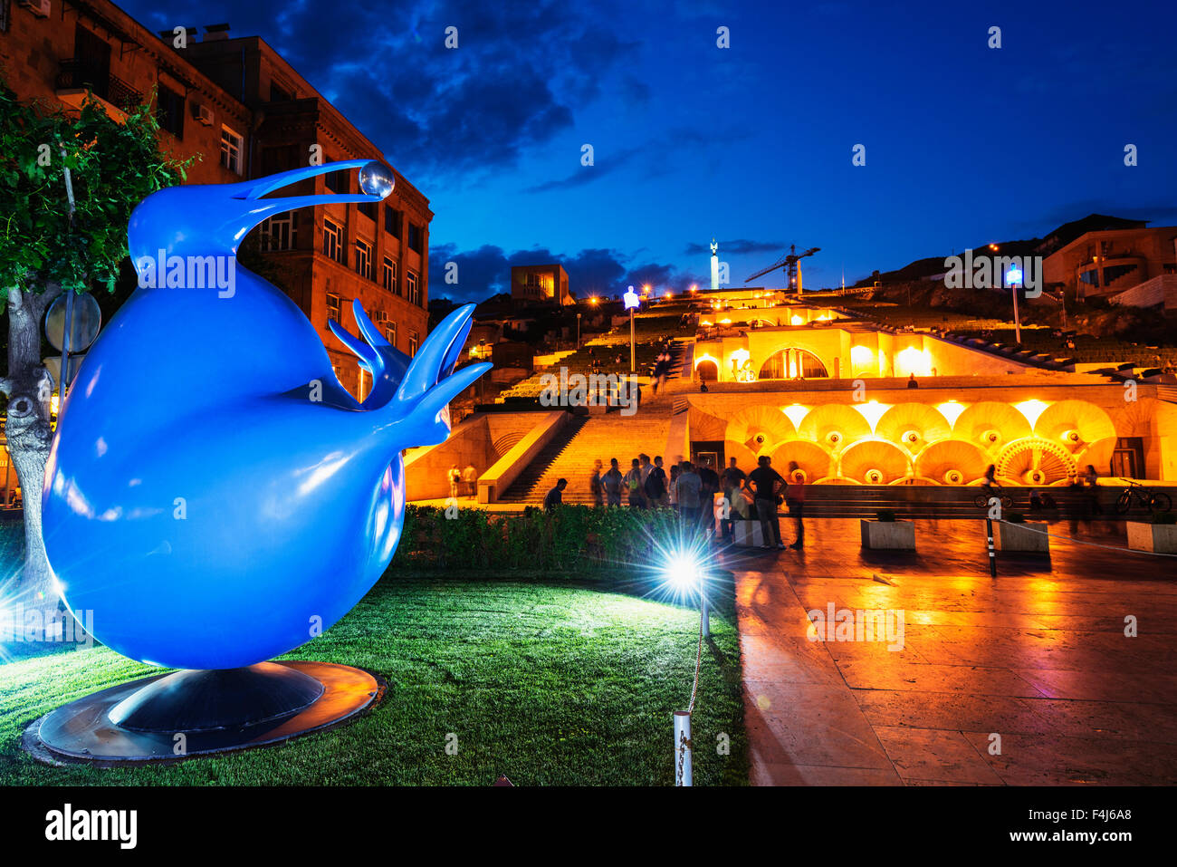 Art exhibitions at the Cascade, Yerevan, Armenia, Caucasus region, Central Asia, Asia Stock Photo