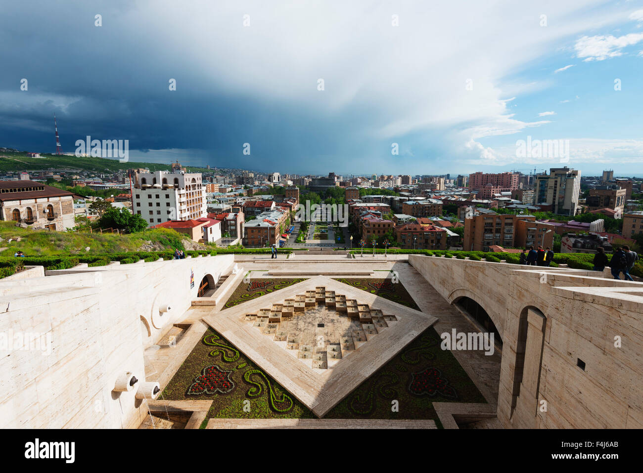 Art exhibitions at the Cascade, Yerevan, Armenia, Caucasus region, Central Asia, Asia Stock Photo