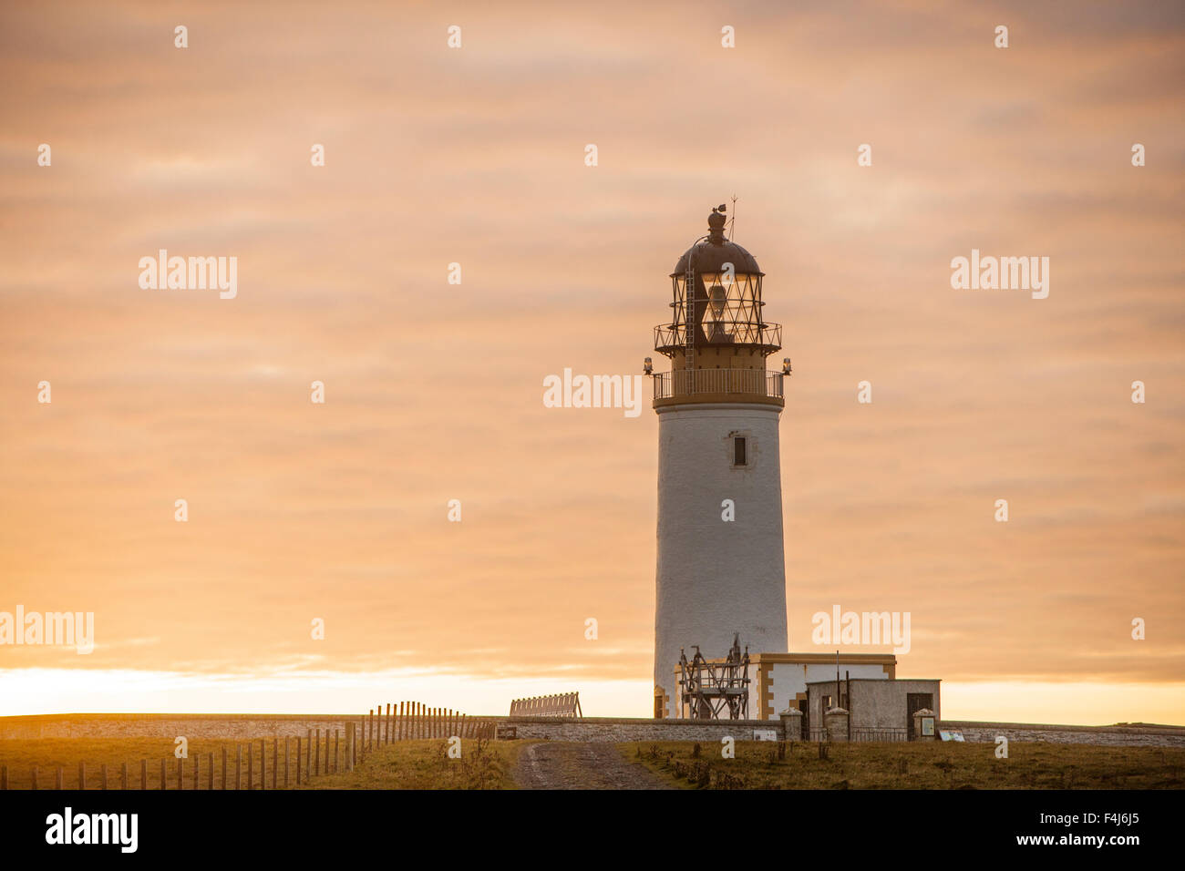 Westray Lighthouse, Orkney Islands, Scotland, United Kingdom, Europe Stock Photo