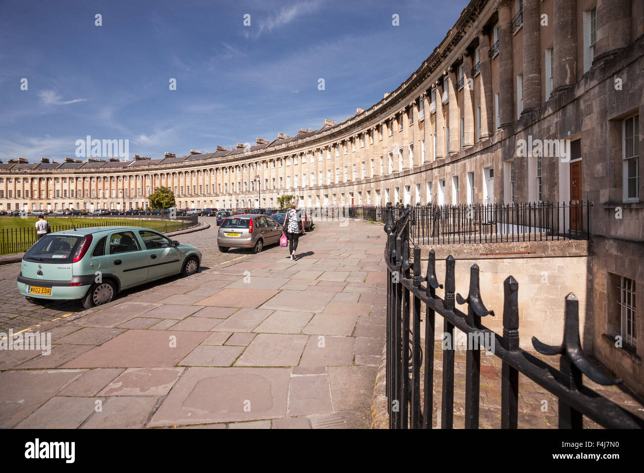 The Royal Crescent, Bath, UNESCO World Heritage Site, Avon, England, United Kingdom, Europe Stock Photo