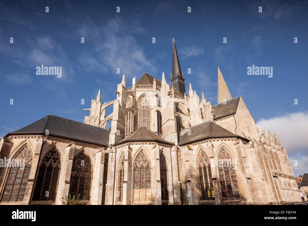 The beautiful Abbaye de la Trinite (Abbey of the Holy Trinity) in Vendome, Loir-et-Cher, Centre, France, Europe Stock Photo