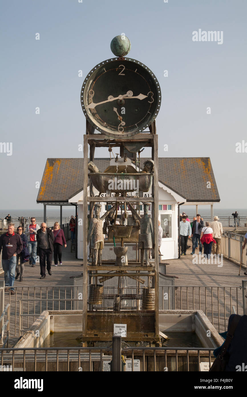 Southwold Pier water clock built in collaboration with Will Jackson and