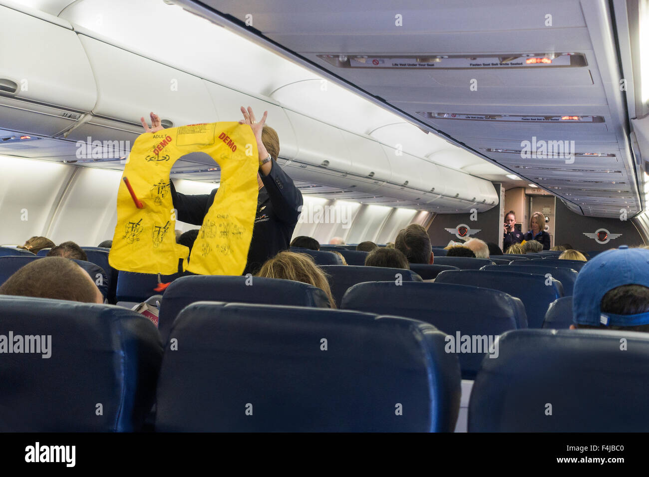 flight-crew-attendant-giving-safety-instructions-stock-photo-alamy