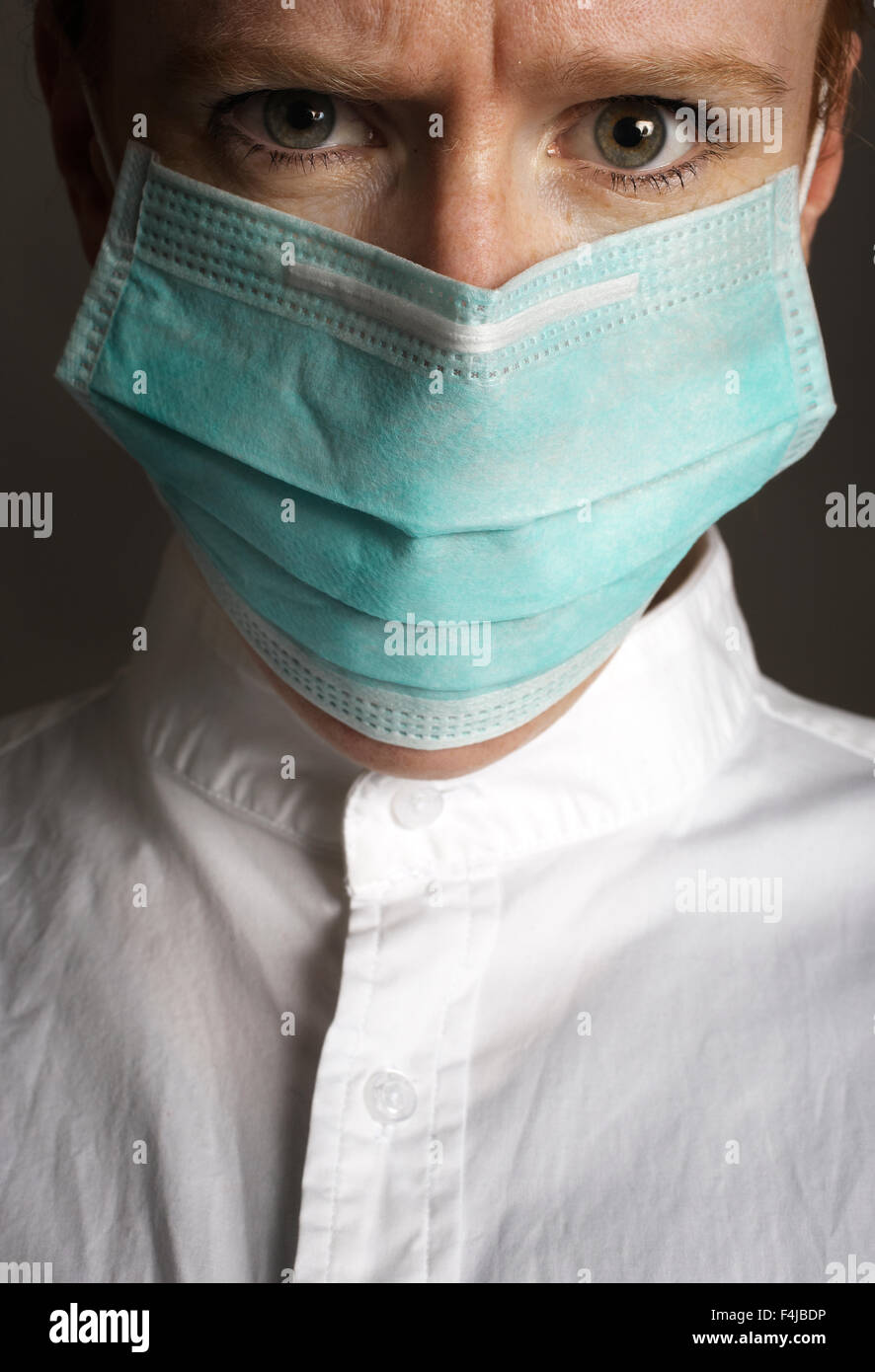 Dentist with a mask, Sweden. Stock Photo