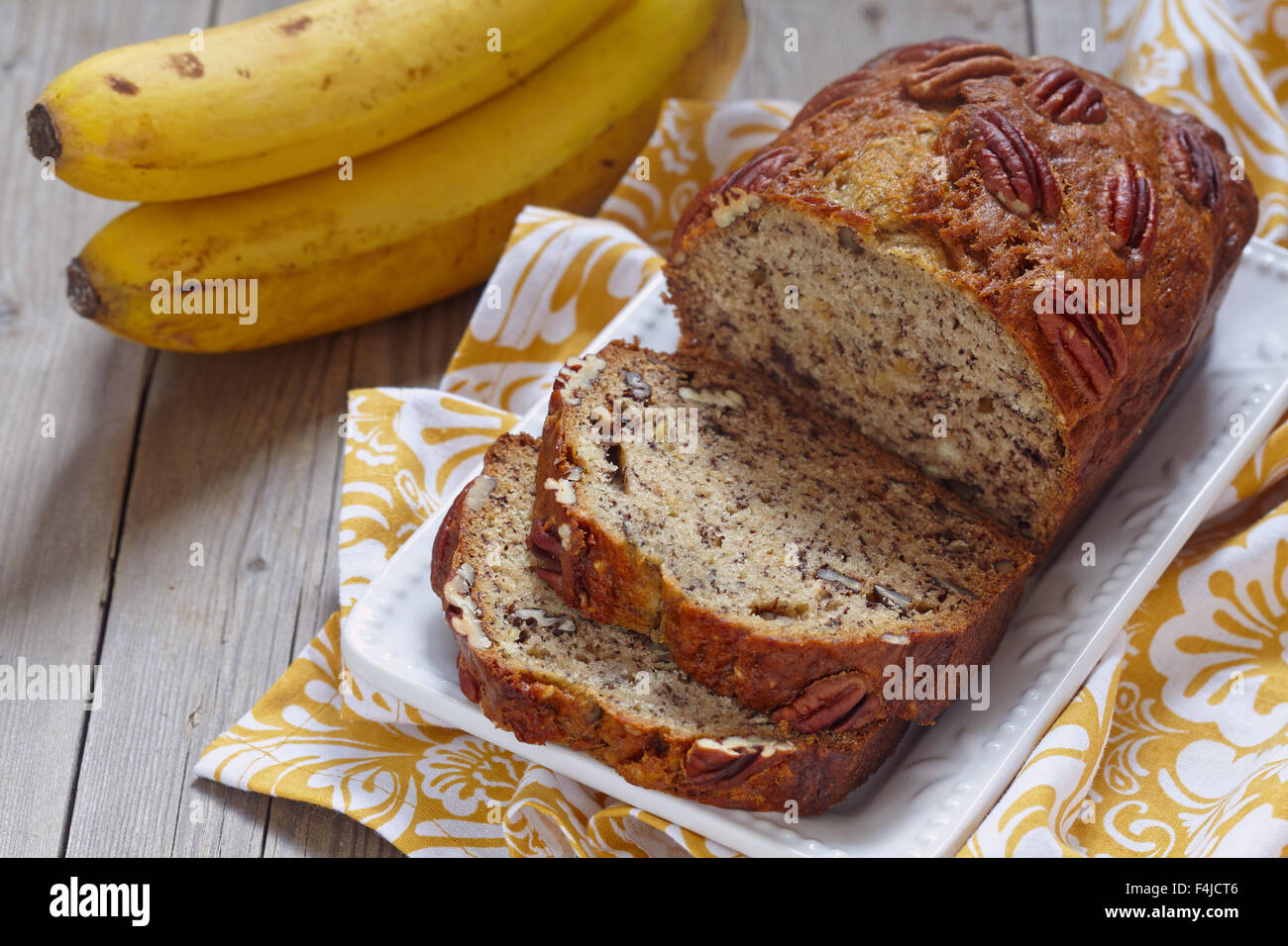 Banana bread with pecan Stock Photo Alamy