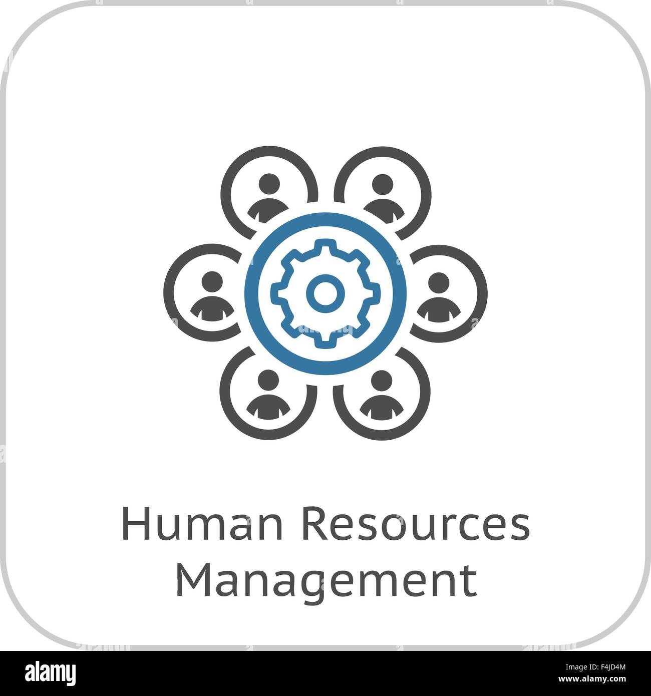 Human Resources Management Icon. Business Concept. Flat Design Stock ...