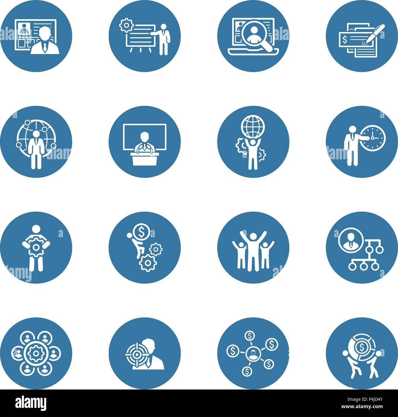 Flat Design Business Icons Set Stock Vector Image & Art - Alamy