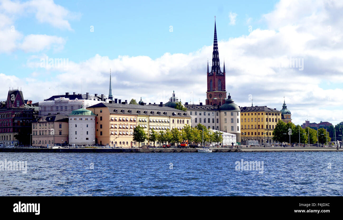 Landscape of Stockholm oldtown city, Sweden Stock Photo