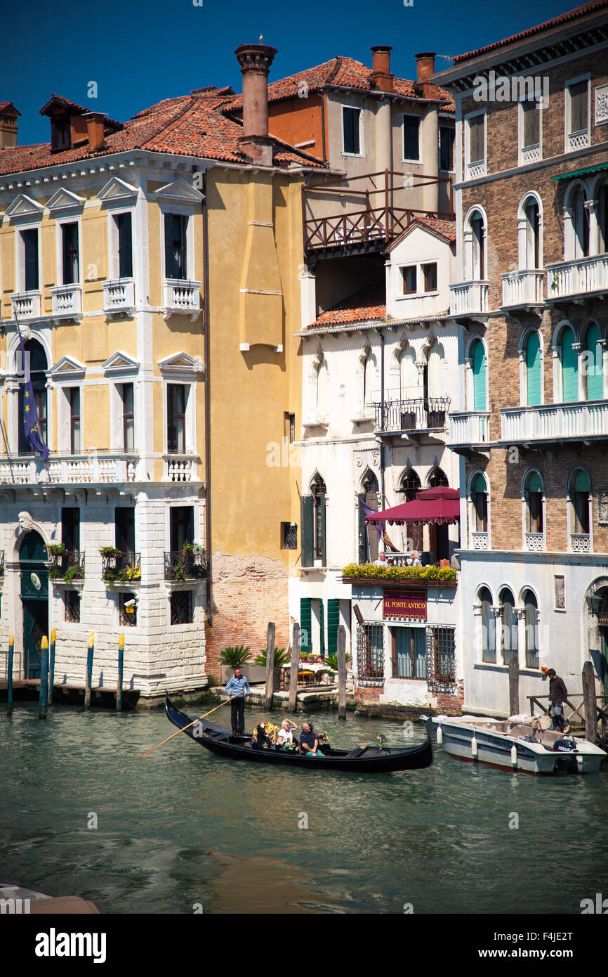 Gondola on Canal Grande in Venice Stock Photo