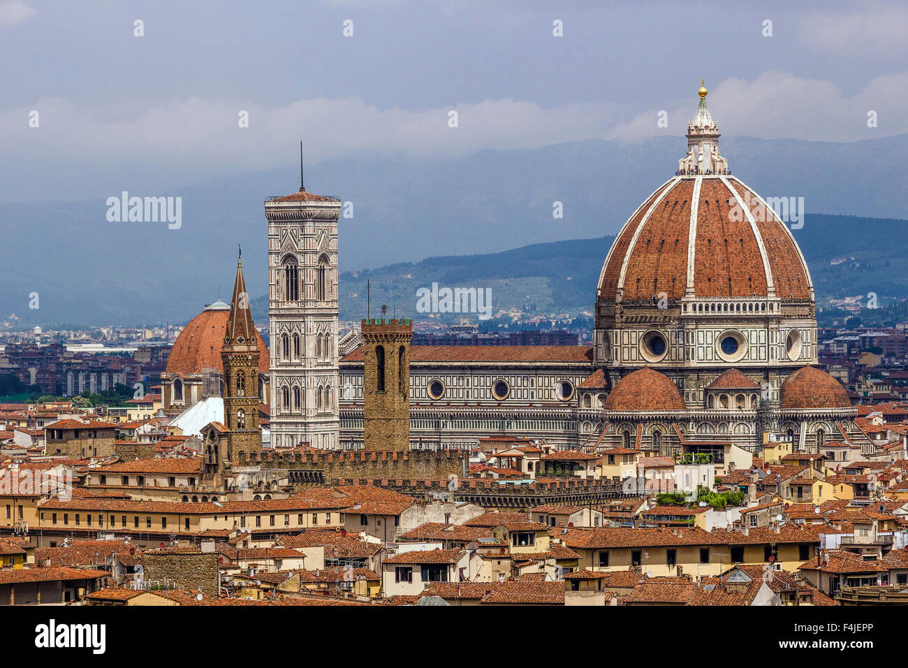 Italy Tuscany Florence The marvelous view of Florence, city of art par excellence- Cathedral and the Historic Center Stock Photo