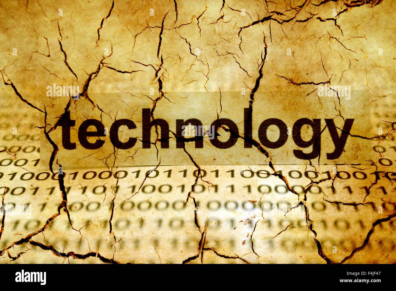 Cracked technology concept Stock Photo - Alamy