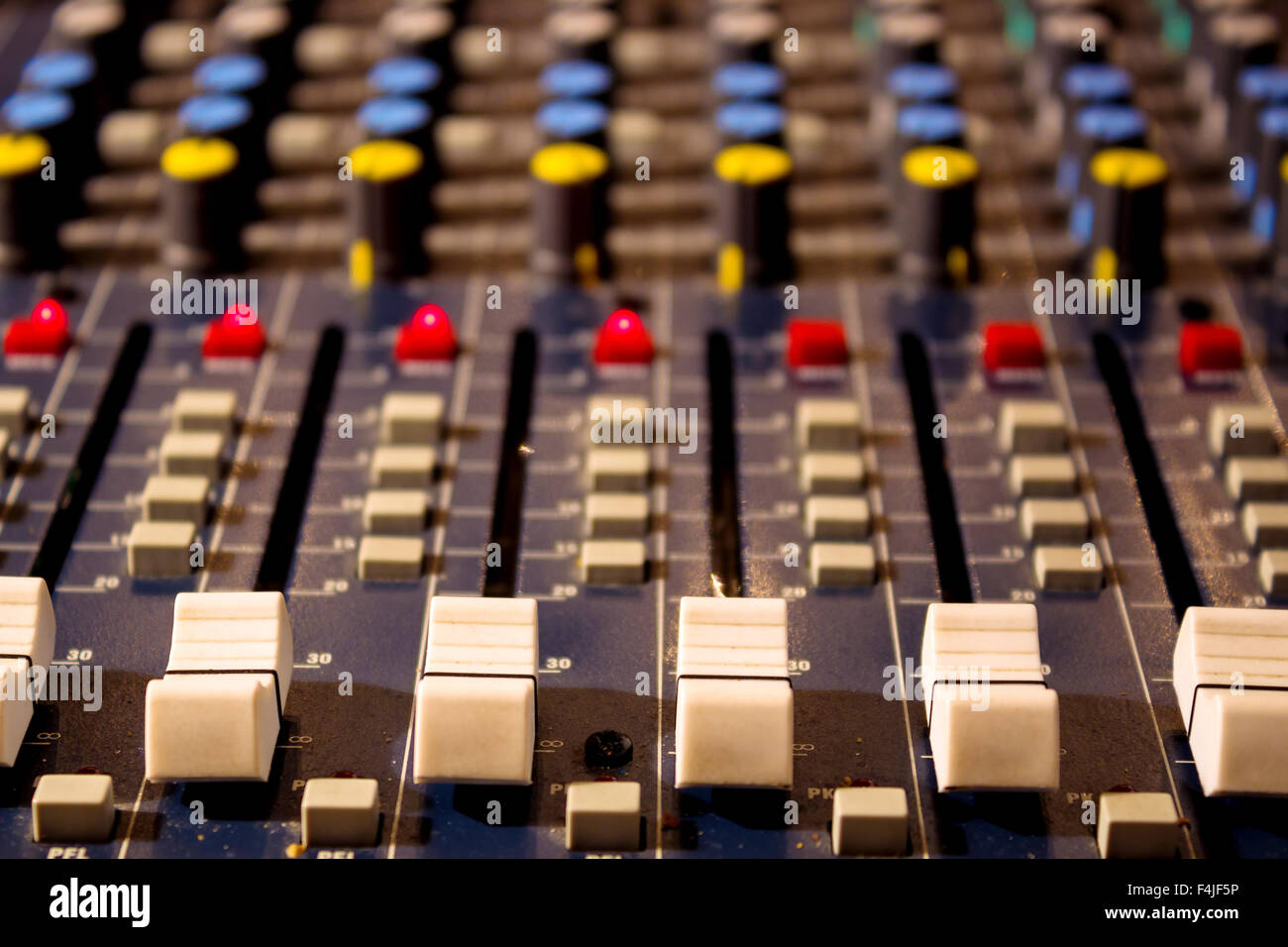 Sound Mixing Board Stock Photo Alamy