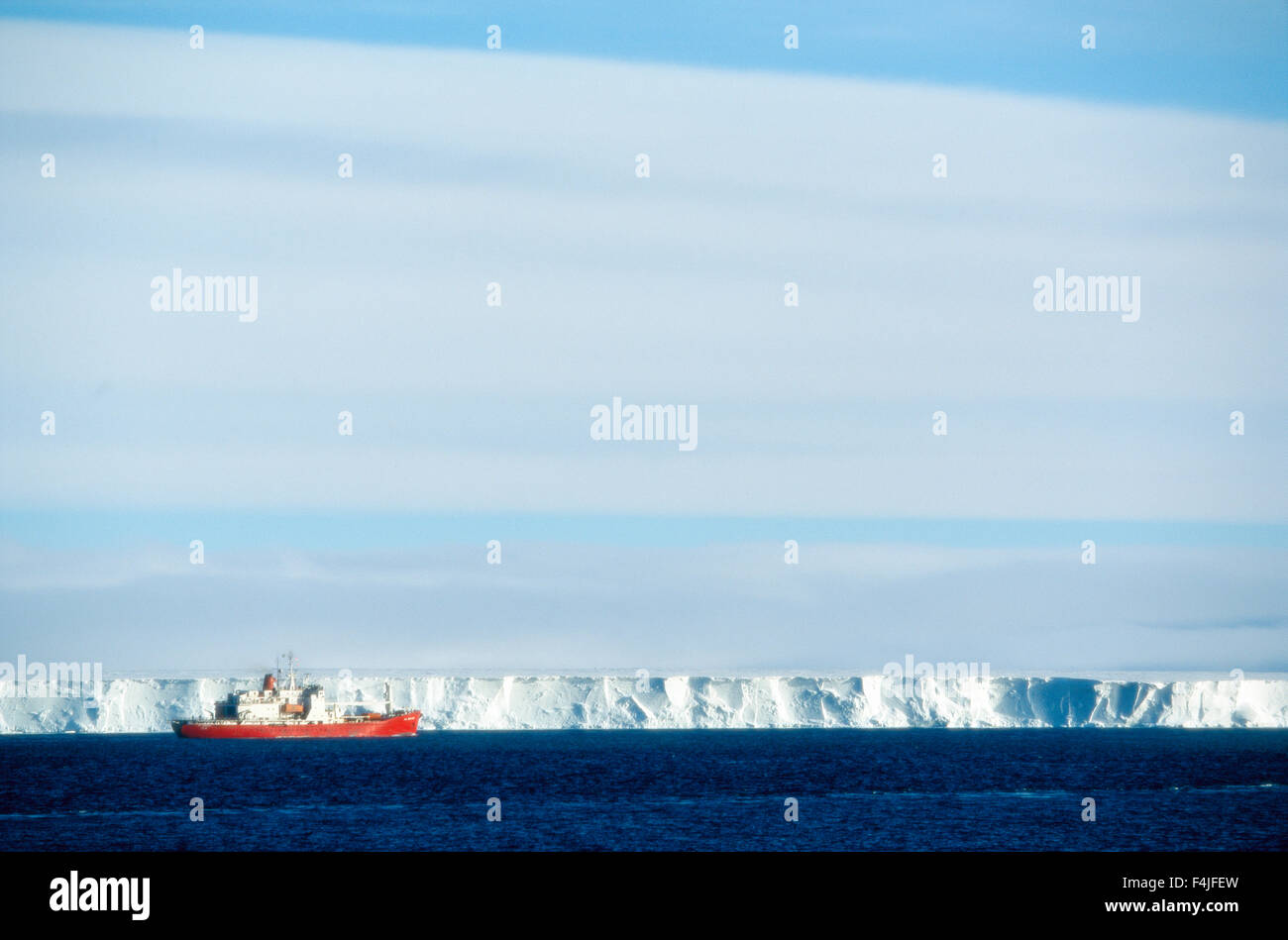 A ship at Antarktis. Stock Photo