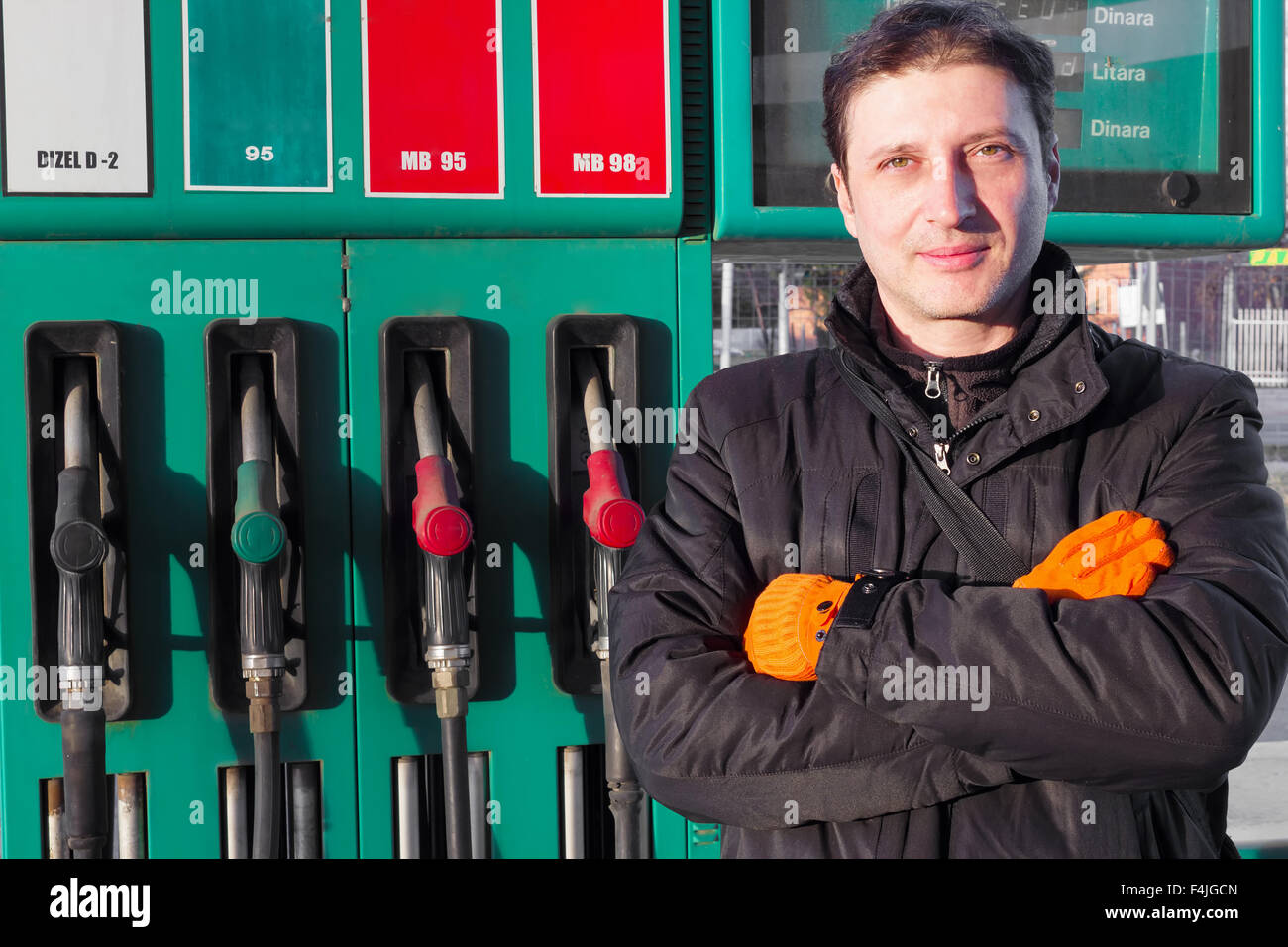 Gas Station Attendant Stock Photo Alamy
