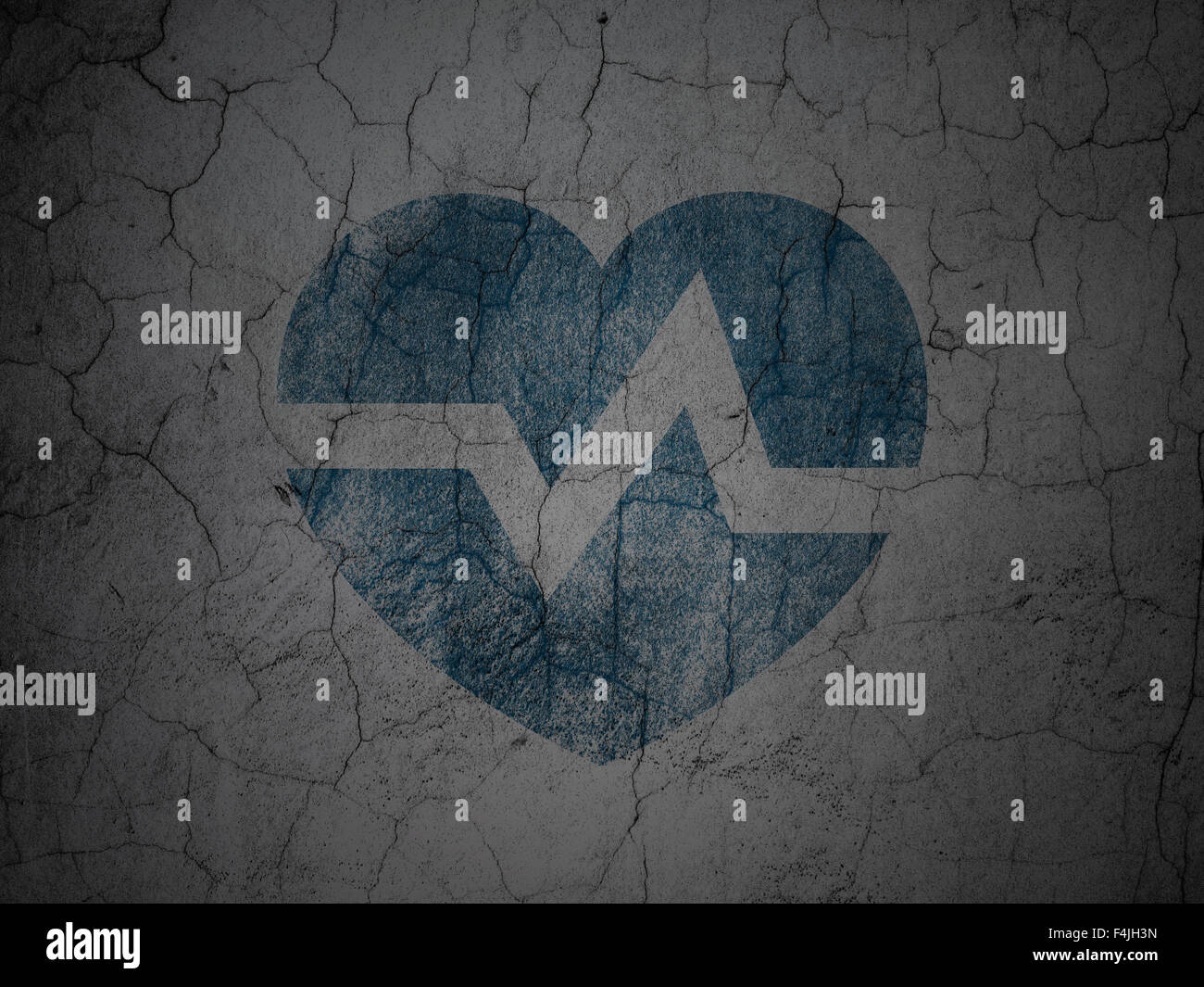 Healthcare concept: Heart on grunge wall background Stock Photo - Alamy