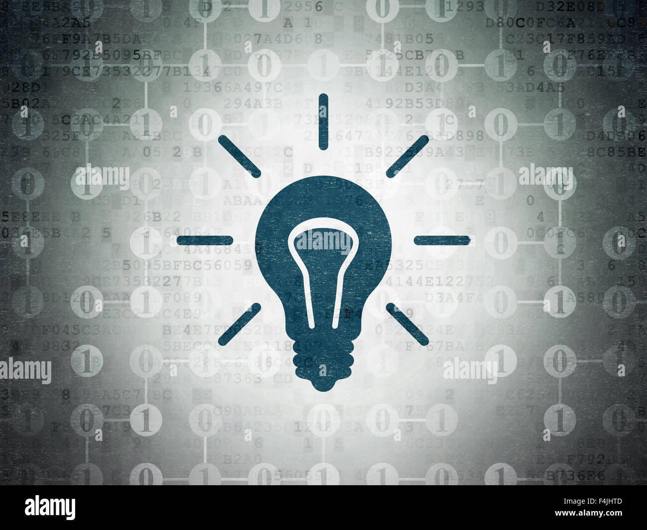 Business concept: Light Bulb on Digital Paper background Stock Photo ...