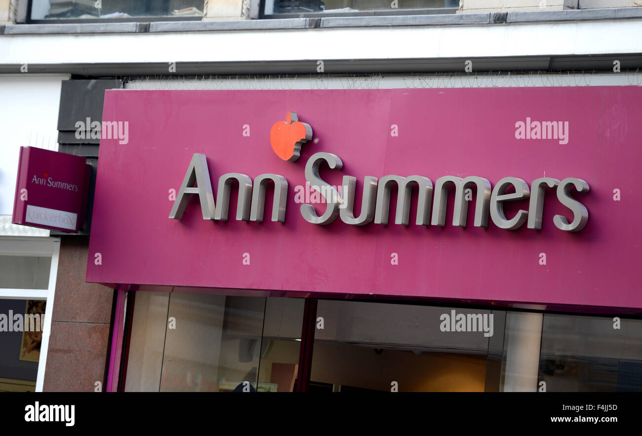 Ann Summers shop sign, UK Stock Photo Alamy