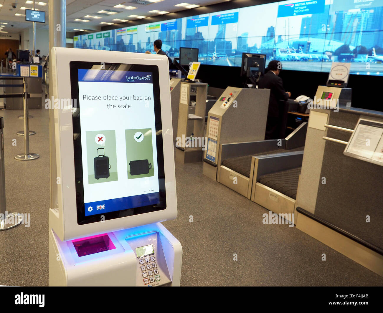 Check-in terminals London City Airport, Britain, UK Stock Photo