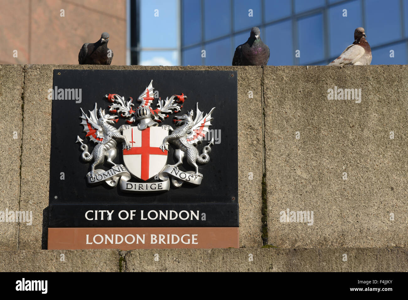 London, City of London sign, London, Britain, UK Stock Photo