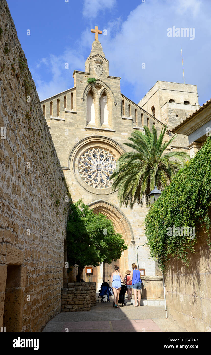 Church of Sant Jaume, San Jaime, in Old Town of Alcudia, Majorca, Mallorca, Balearic Islands, Spain Stock Photo