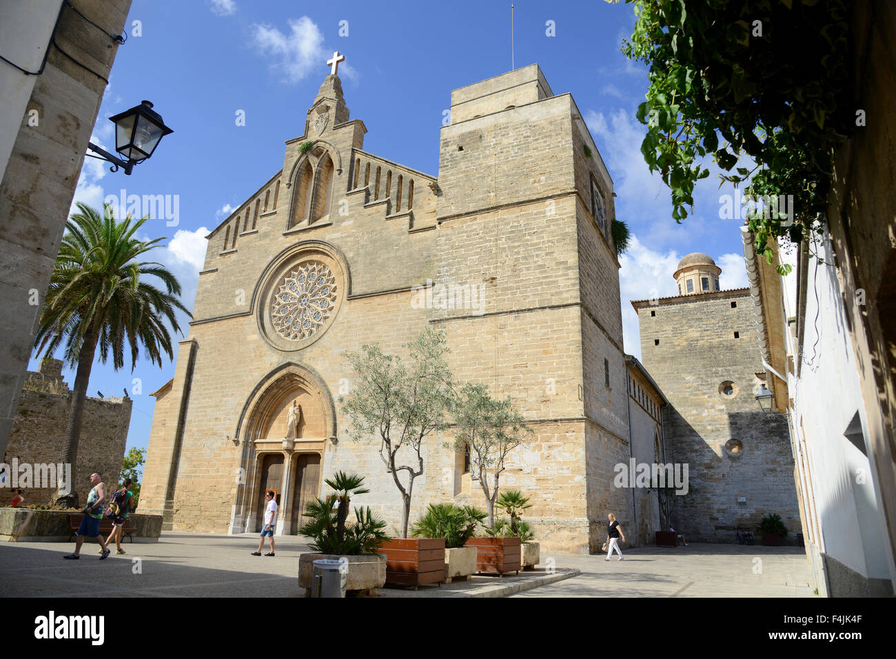 Church of Sant Jaume, San Jaime, in Old Town of Alcudia, Majorca, Mallorca, Balearic Islands, Spain Stock Photo