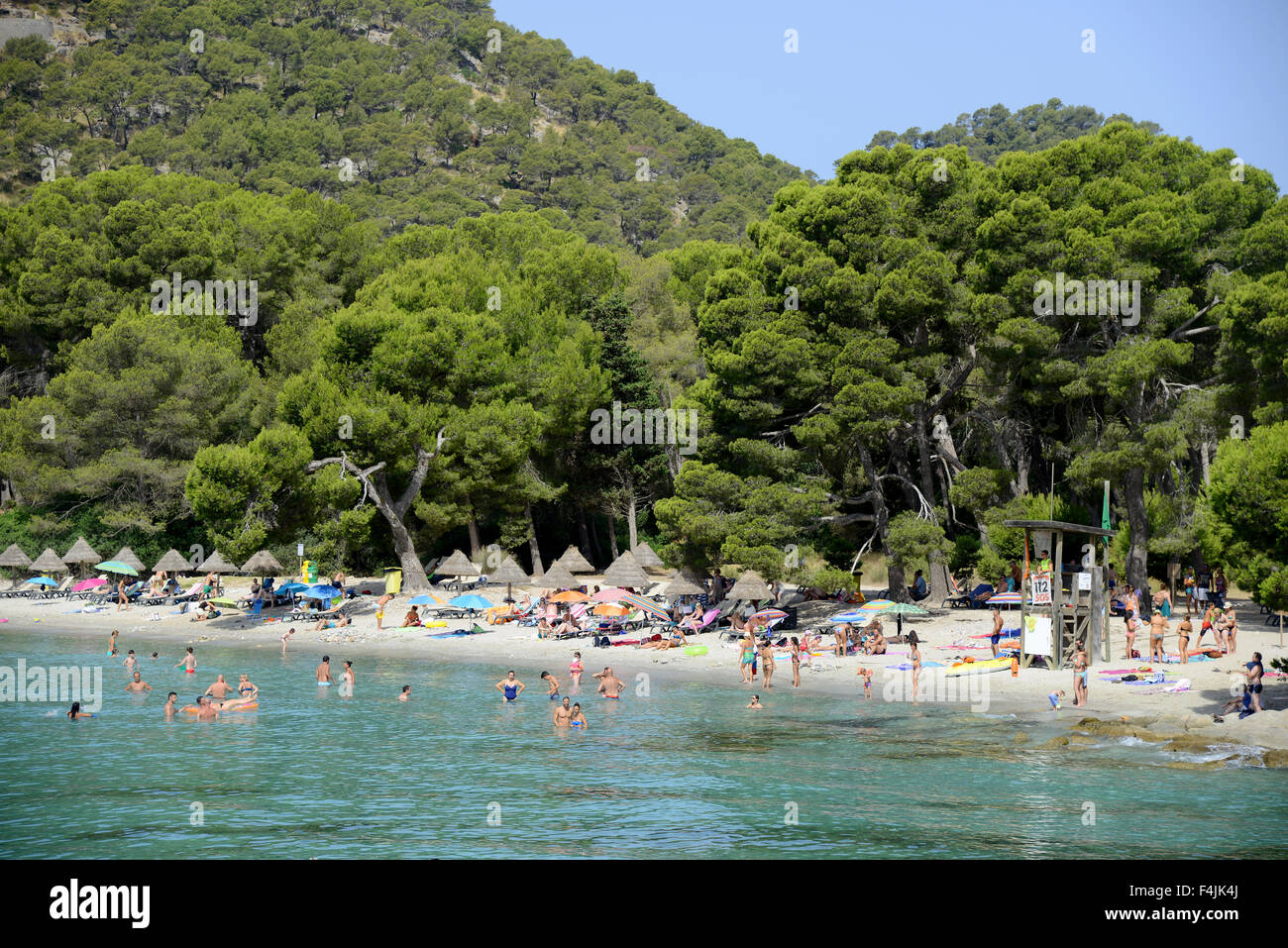 Formentor beach, Majorca or Mallorca, Spain Stock Photo