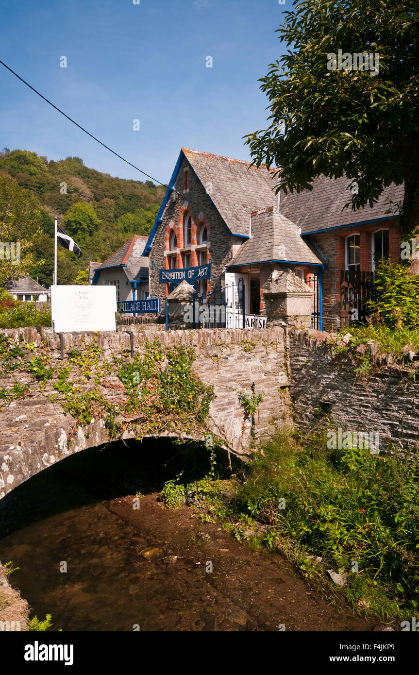 Polperro Village Hall Cornwall England UK Stock Photo Alamy