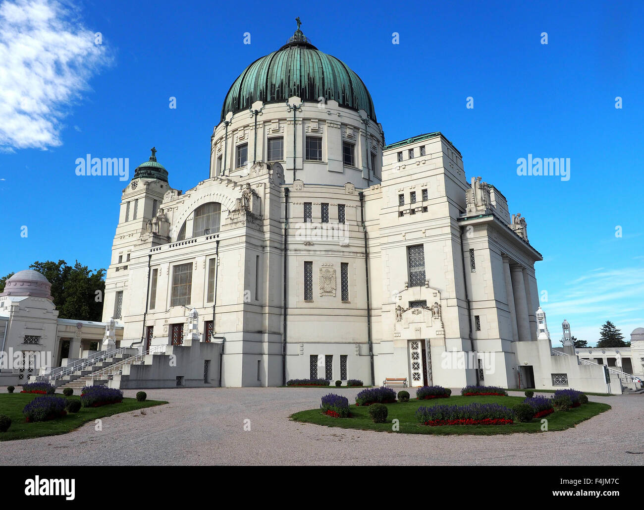 The church of Karl Borromäus, St. Charles’ Church, Central Cemetery, Vienna, Austria Stock Photo