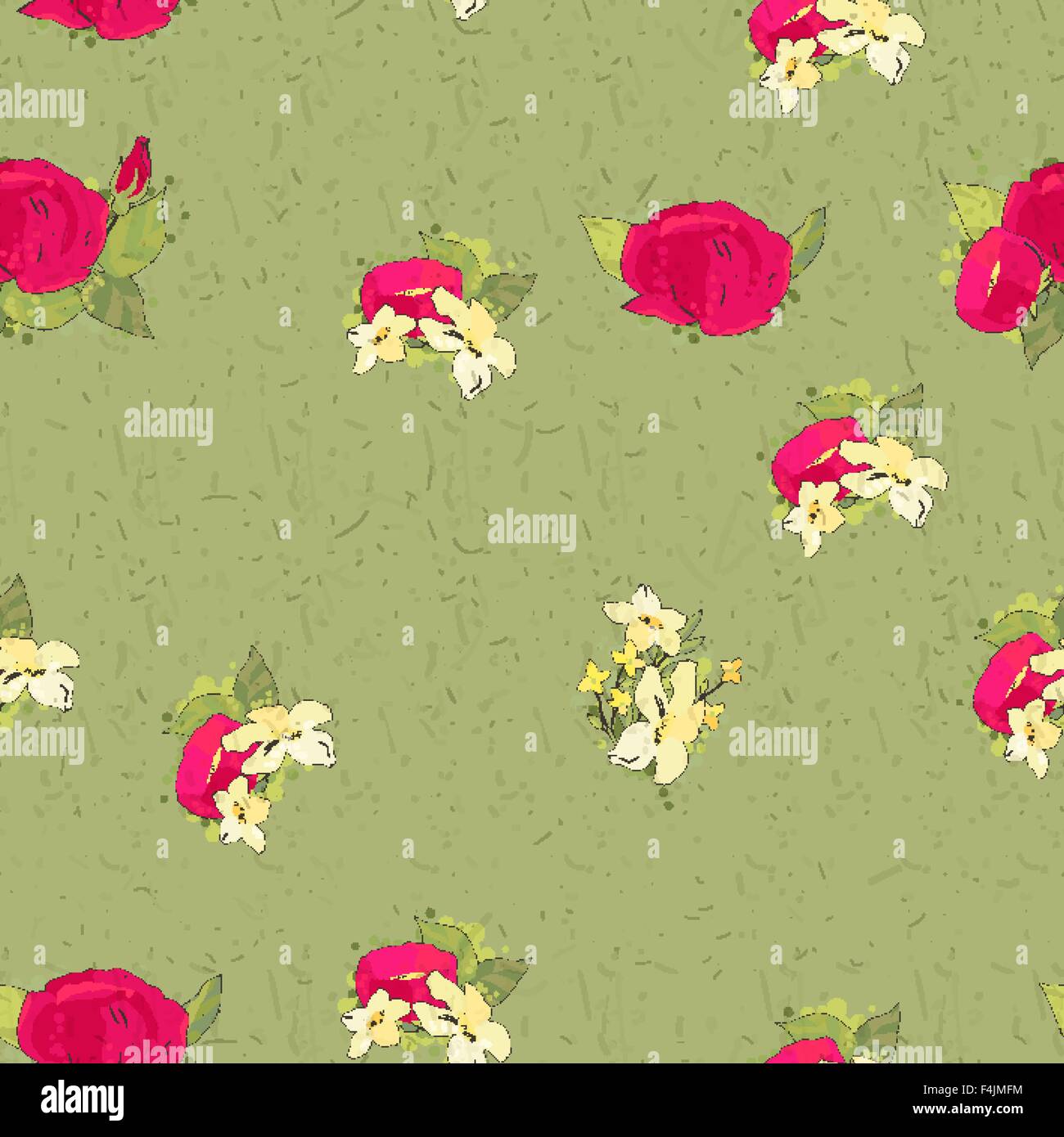 Seamless floral pattern with peonies Stock Vector Image & Art - Alamy